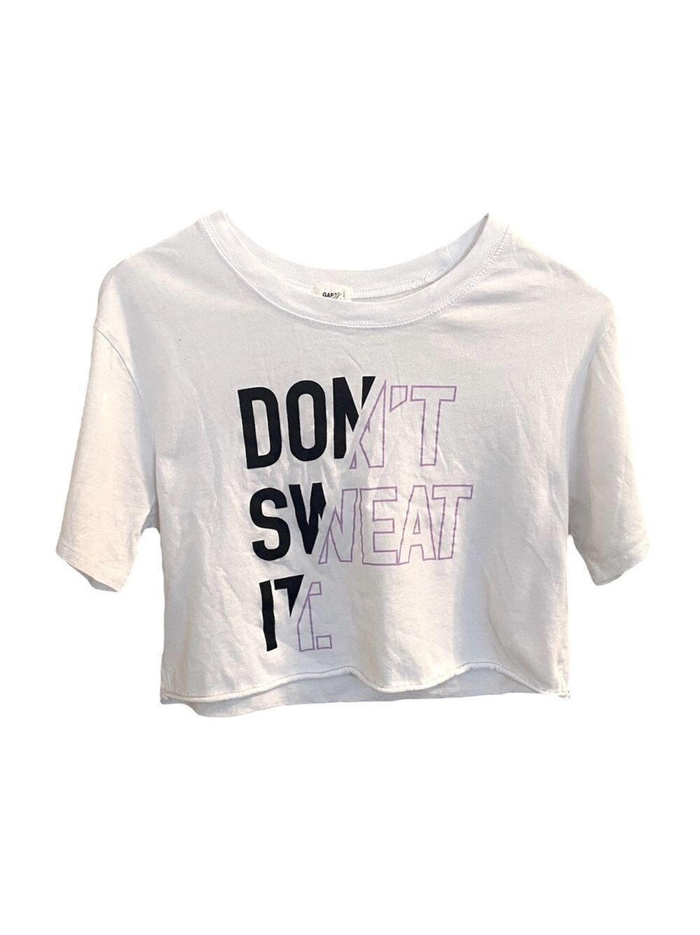 Garage White Graphic Cropped Tee Extra Small